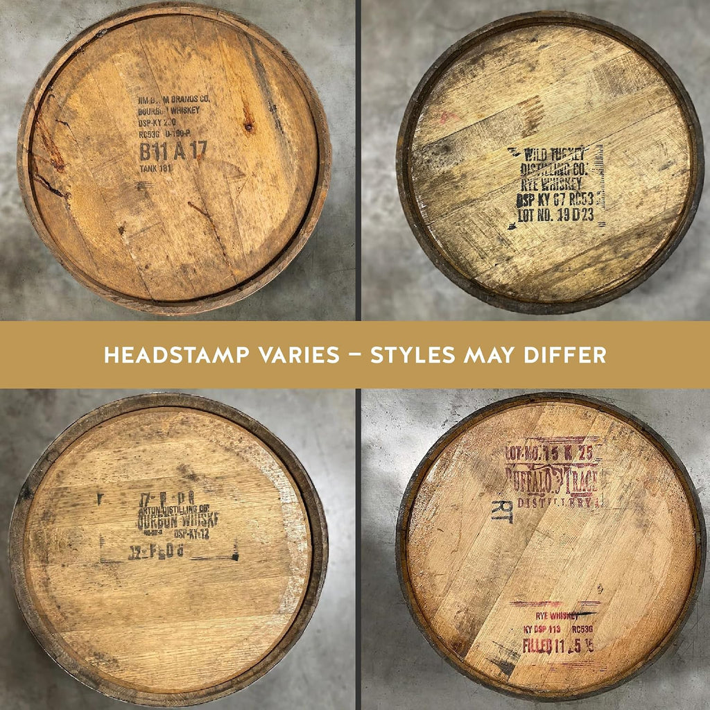 Midwest Barrel Company Authentic Bourbon/Whiskey Barrel (53 Gallon) Used Genuine American White Oak Wood Barrel for Decoration, Furniture & DIY Projects - 4 Barrels