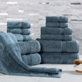 Superior Egyptian Cotton 12-Piece Towel Set, Assorted Towels for Home Bathroom, Guest Bath Decor Essentials, Includes 4 Bath, 4 Hand, 4 Face Towels/Washcloths, Quick Dry, Absorbent - Sapphire