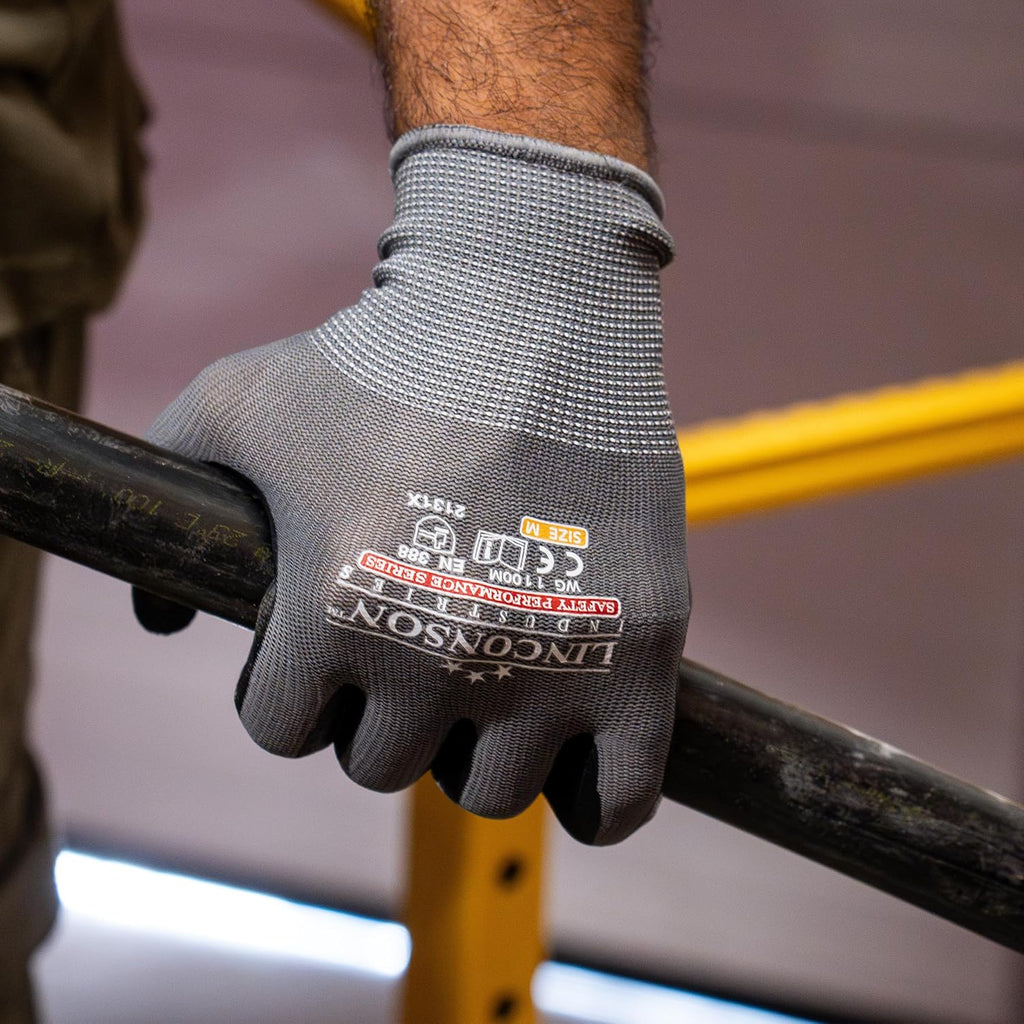 linconson 12 Pack Safety Performance Series Construction Mechanics Work Gloves
