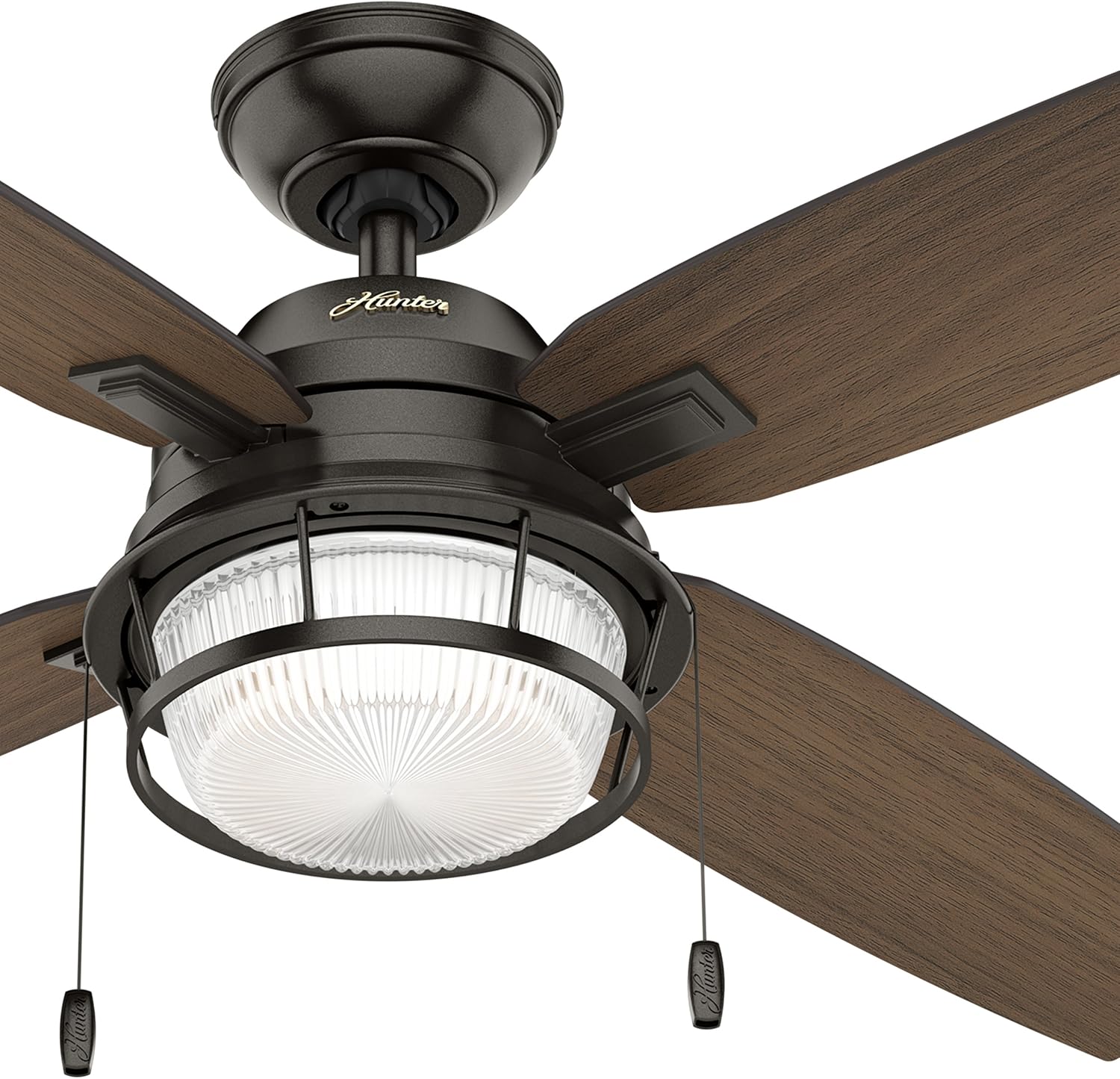 Hunter 52 inch. Outdoor Ceiling Fan in Noble Bronze with LED Light kit (Renewed)