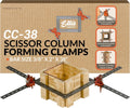 Ellis Manufacturing Company Scissor Column Forming Clamps - Clamp Set for Carpentry & Construction - Net Concrete 10' - 24' - Bar Size 3/8' x 2' x 38'