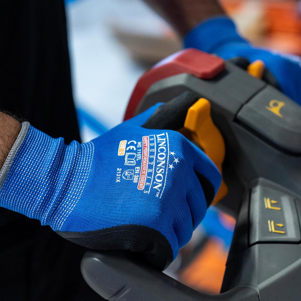 linconson 12 Pack Safety Performance Series Construction Mechanics Work Gloves