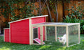 New Age Pet ECOFLEX® Jumbo Fontana Chicken Coop with Nesting Box & Spacious Pen - Red Finish