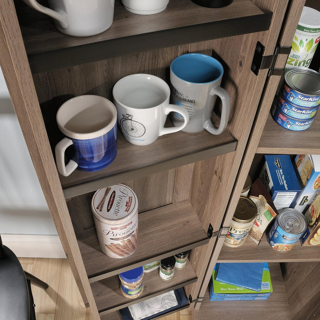 Sauder HomePlus Storage Cabinet/ Pantry cabinets, Salt Oak finish