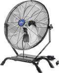 iLiving 20' Wall Mounted/Floor Stand Variable Speed Indoor/Outdoor Fan, Industrial grade for Patio, Greenhouse, Garage, Workshop, and Loading Dock, 4650 CFM, Black