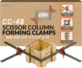 Ellis Manufacturing Company Scissor Column Forming Clamps - Clamp Set for Carpentry & Construction - Net Concrete 10' - 34' - Bar Size 3/8' x 2-1/2' x 48'