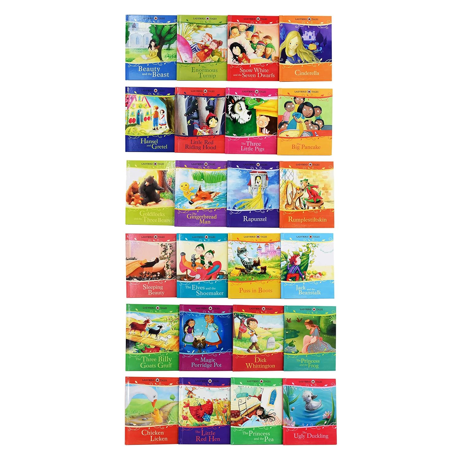 Ladybird Tales 22 Books Collection Box Set Pack (Cinderella, Gingerbread Man, Goldilocks & Three Bears, Hansel & Gretel, Jack and the Beanstalk, Little Red Riding Hood, Rapunzel, Snow,white and the Seven Dwarfs, Three Billy Goats Gruff, Etc)