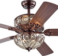 Gracewood Hollow Inada 52-inch Rustic Bronze Ceiling Fan
