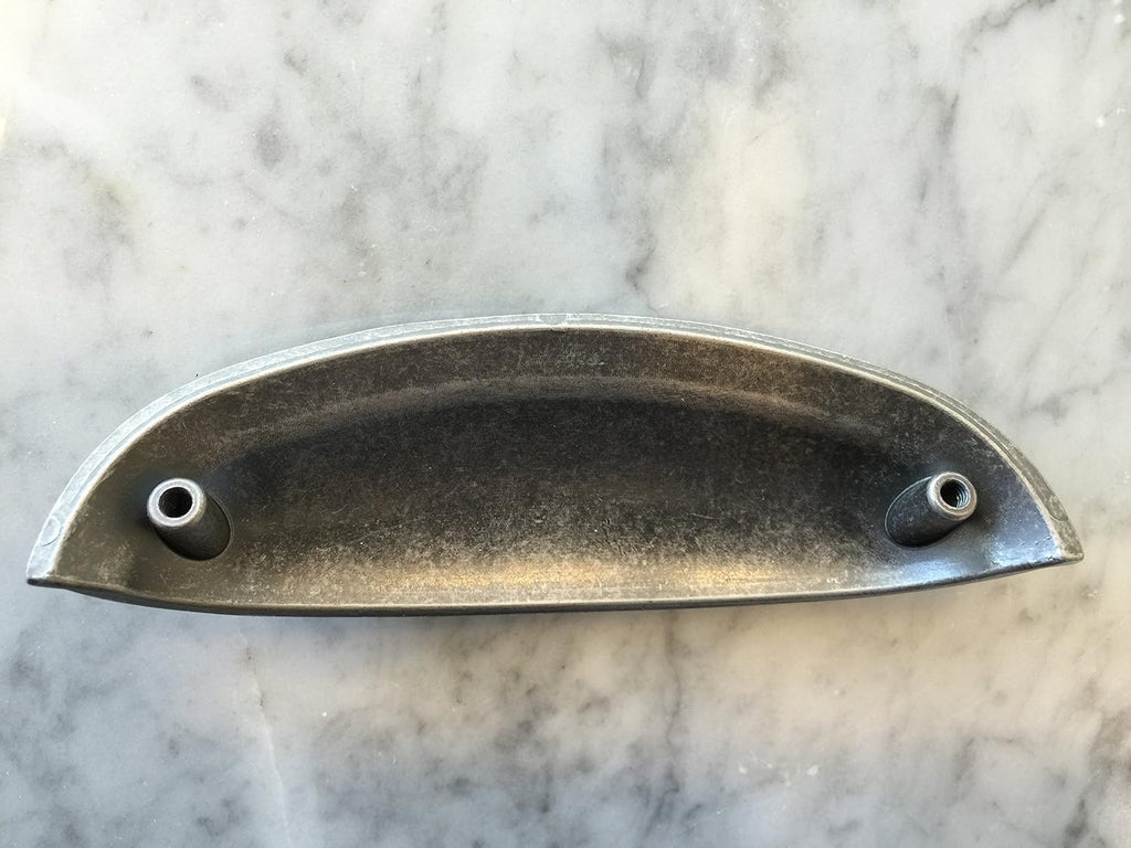 Montana Pull Bin Cup Handle Antique Pewter 3' Betweeen Screw Holes New 12 Pull Pack