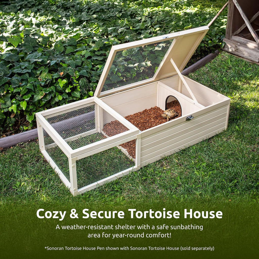 New Age Pet ECOFLEX Tortoise House, Durable Outdoor Tortoise Shelter, Weather-Resistant & Easy to Clean