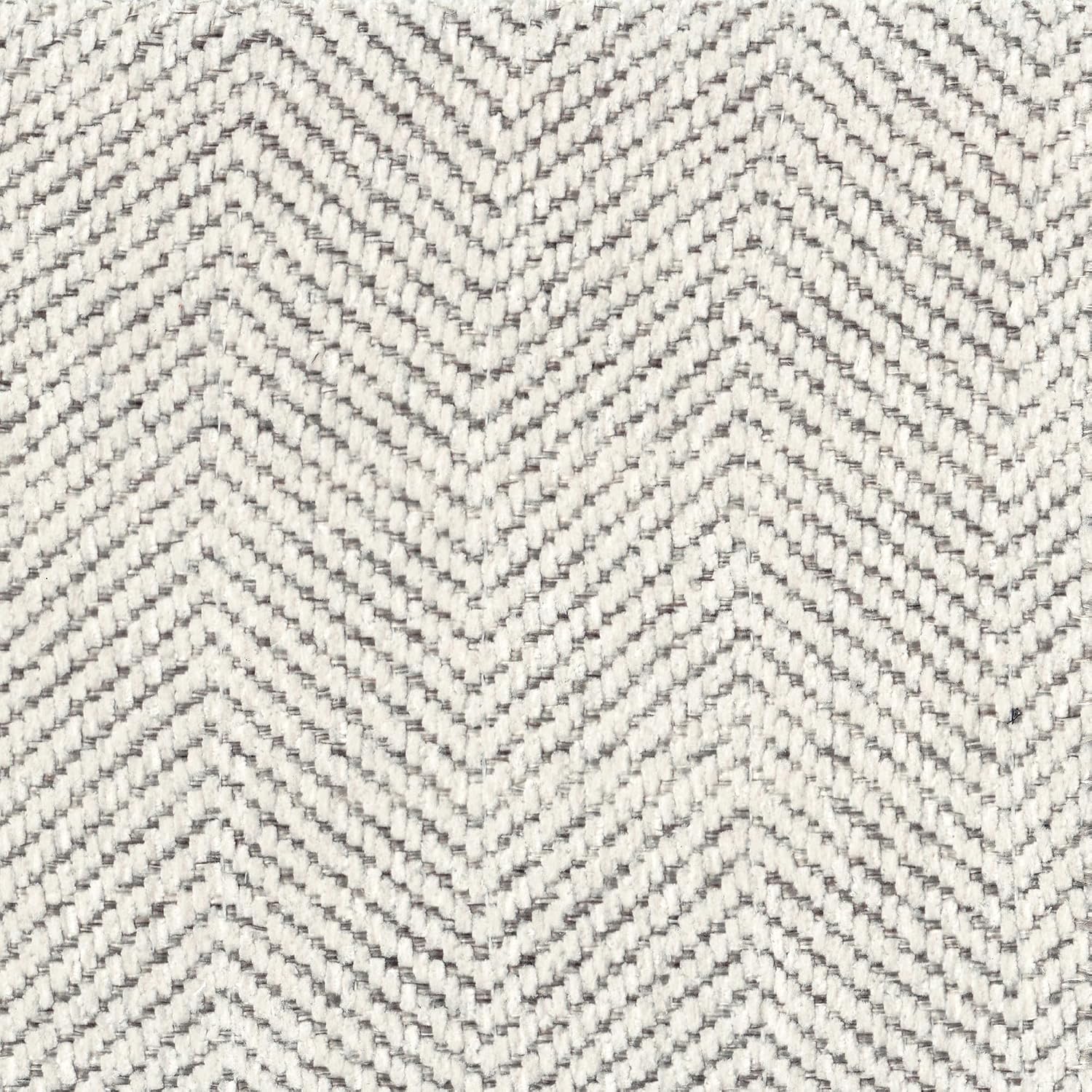 HomePop 24' Large Round Storage Ottoman - Cream Chevron Woven