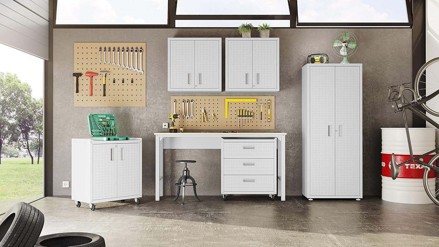 Manhattan Comfort Fortress Storage Units, White