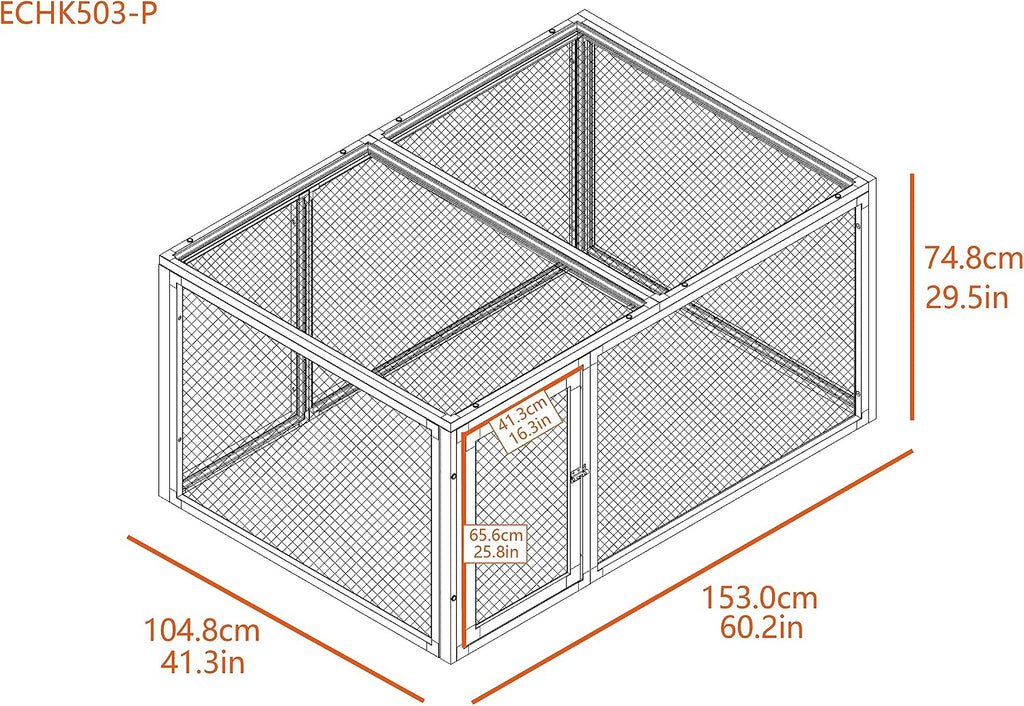 New Age Pet ECOFLEX® Jumbo Fontana Chicken Coop with Nesting Box & Spacious Pen - Red Finish