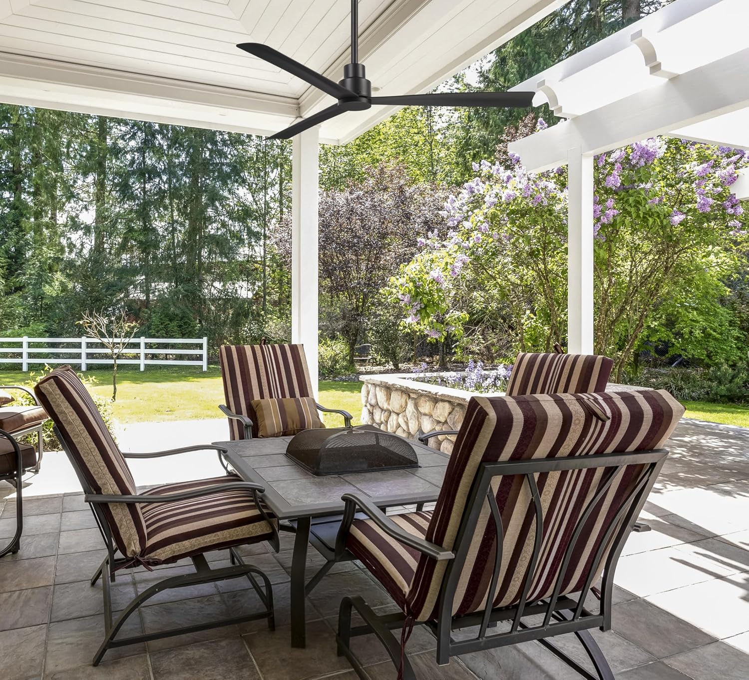 Minka-Aire F787-CL Simple 52 Inch Outdoor 3 Blade Ceiling Fan with DC Motor in Coal Finish