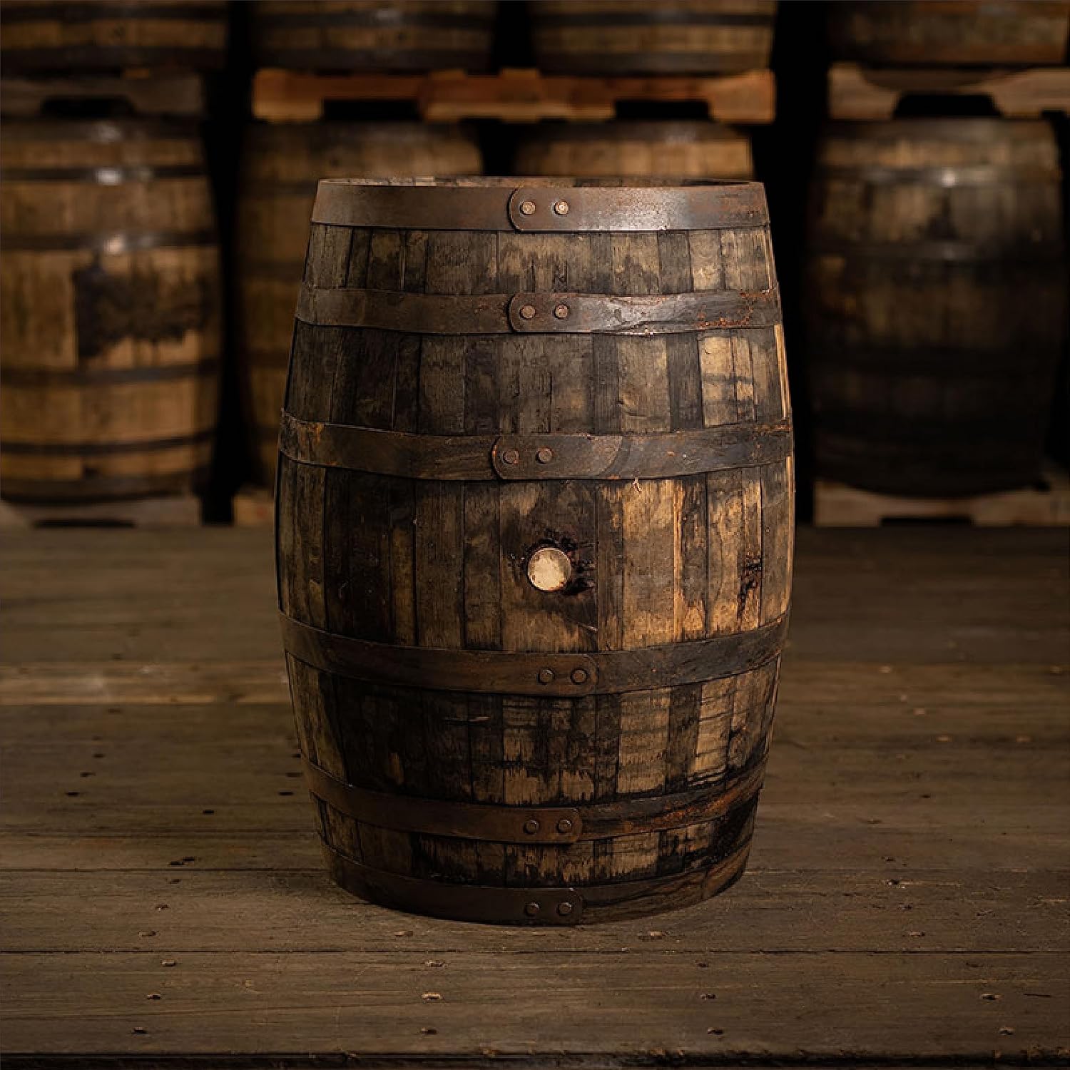 Midwest Barrel Company Authentic Bourbon/Whiskey Barrel (53 Gallon) Used Genuine American White Oak Wood Barrel for Decoration, Furniture & DIY Projects - 8 Barrels