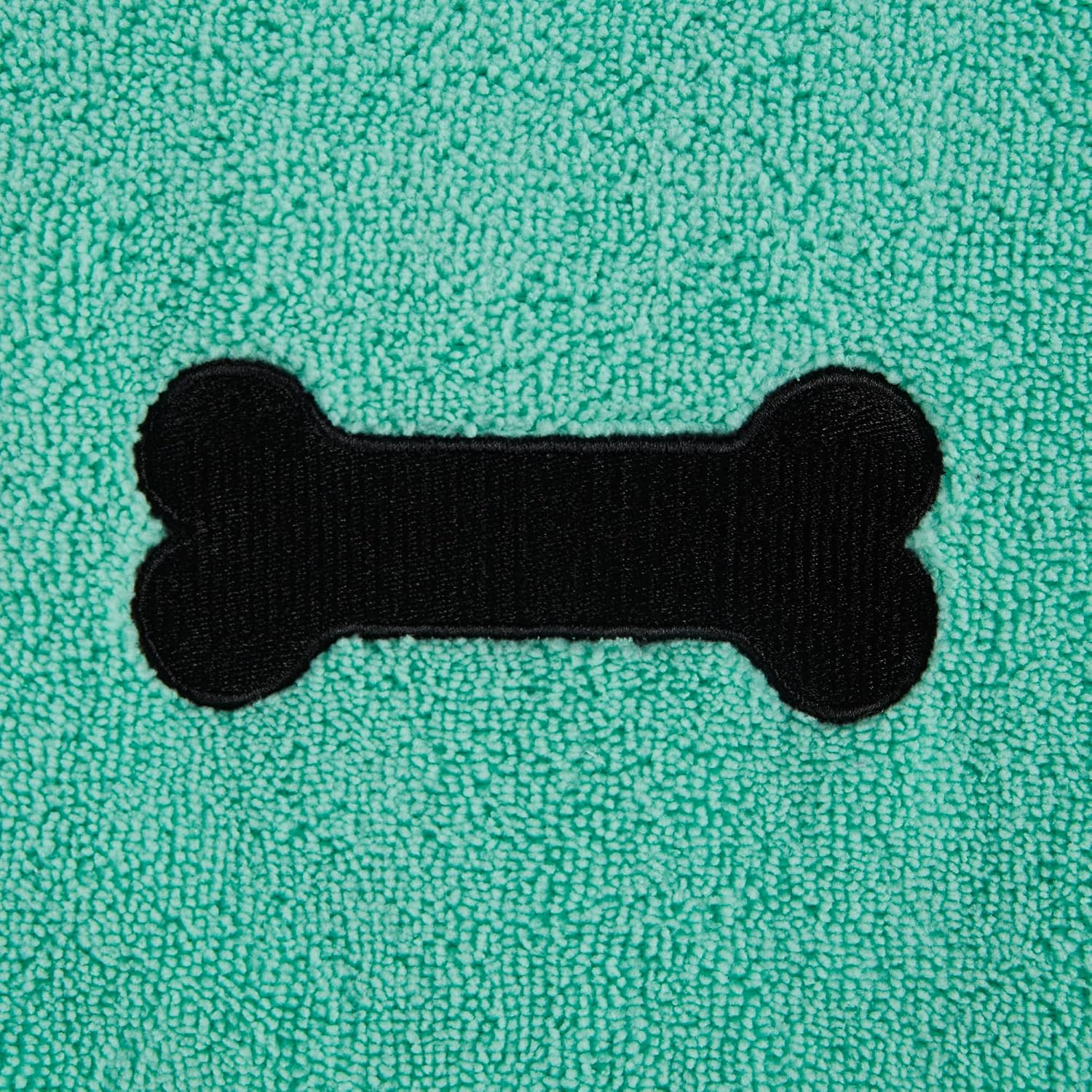Bone Dry Pet Grooming Towel Collection Absorbent Microfiber X-Large, 41x23.5, Embroidered Green (Pack of 12)