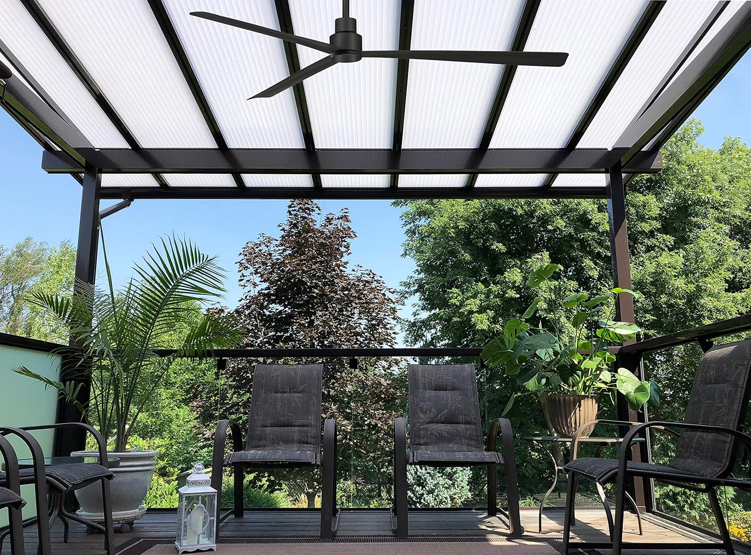 MINKA-AIRE F789-CL Simple XL 65 Inch Outdoor Ceiling Fan, Coal