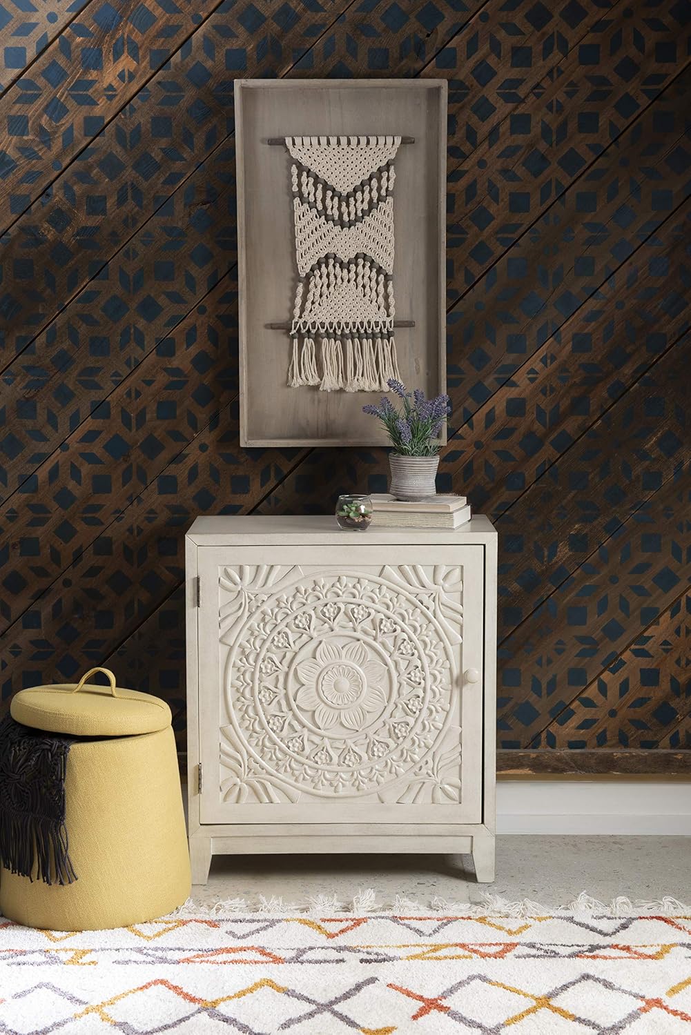 Powell Furniture Grace, Antique White Cabinet,