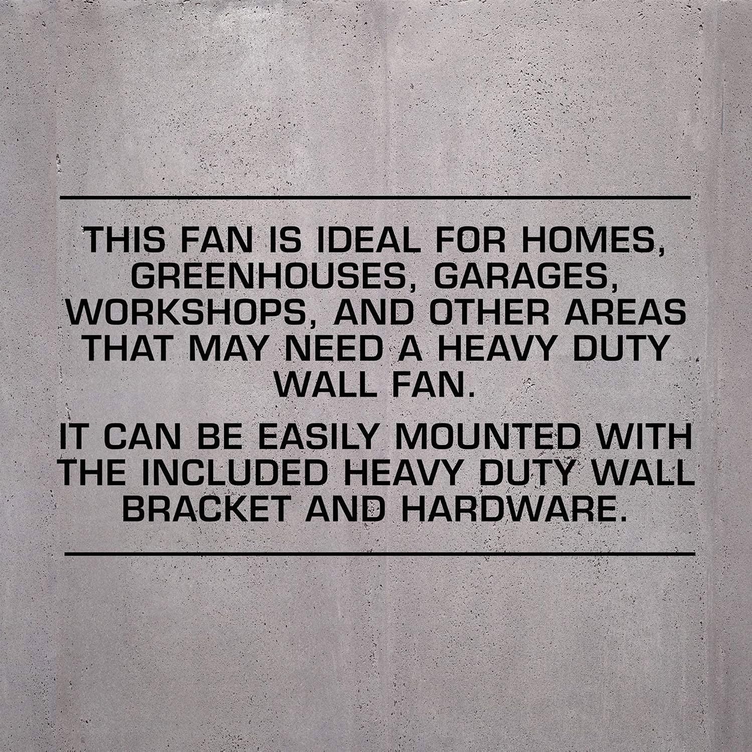 Hurricane Pro High Velocity Oscillating Metal Wall Mount Fan w/ 3 Speeds, Black, 20' - Corded Electric Air Cooling Unit w/ Powerful 4500 CFM Airflow for Home, Garage, Gym, Workshop & Greenhouse