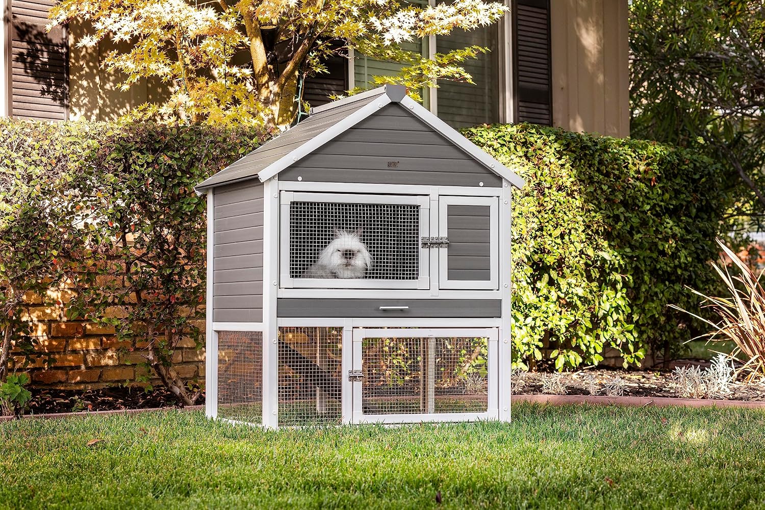 New Age Pet ECOFLEX® Huntington Outdoor Townhouse Rabbit Hutch