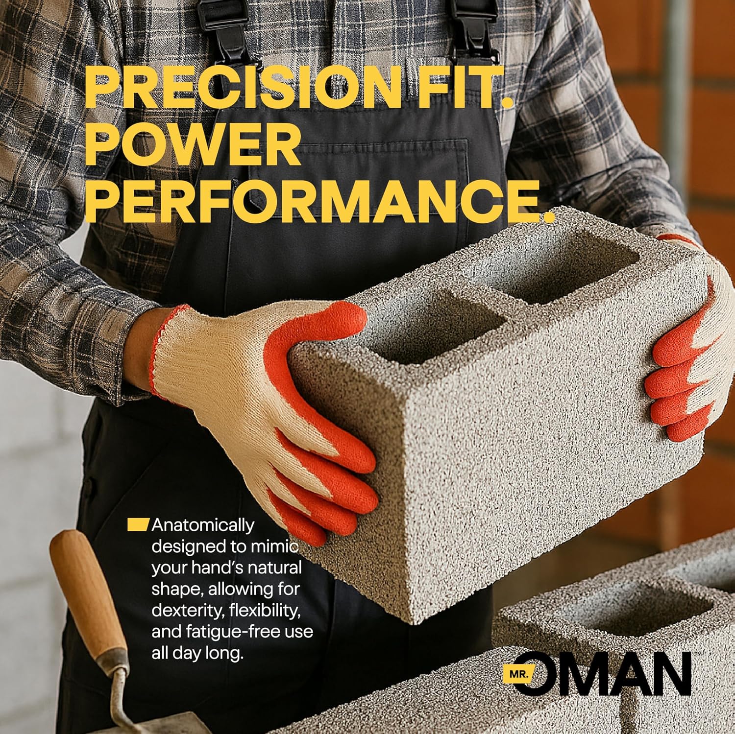Oman Work Gloves Bulk, Latex Coated Work Gloves, Red Dipped Coated Gloves from Korea for Construction & Gardening